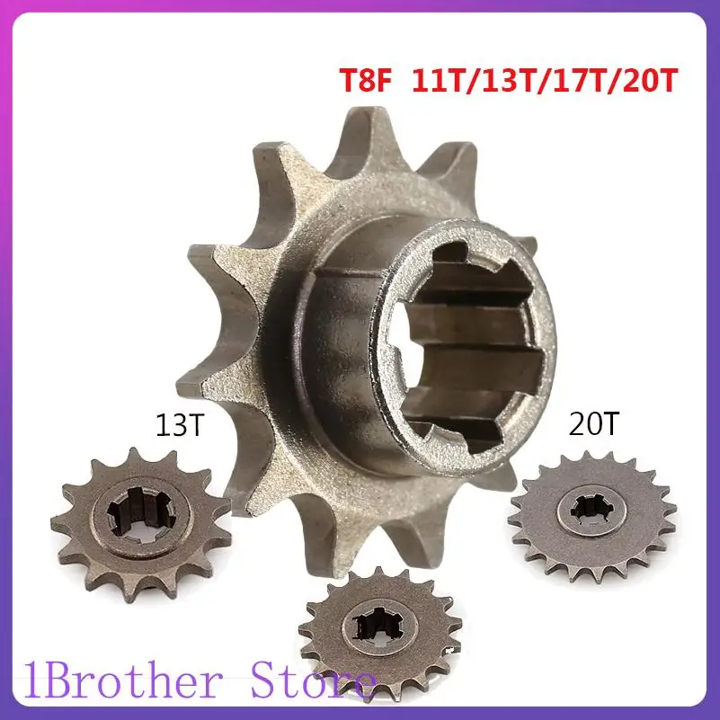 Motorcycle T8F Engine Sprocket 11T 13T 17T 20T Teeth Motor Chain Sprockets Gear For Pit Dirt Mini Bike Moped Scooter Parts