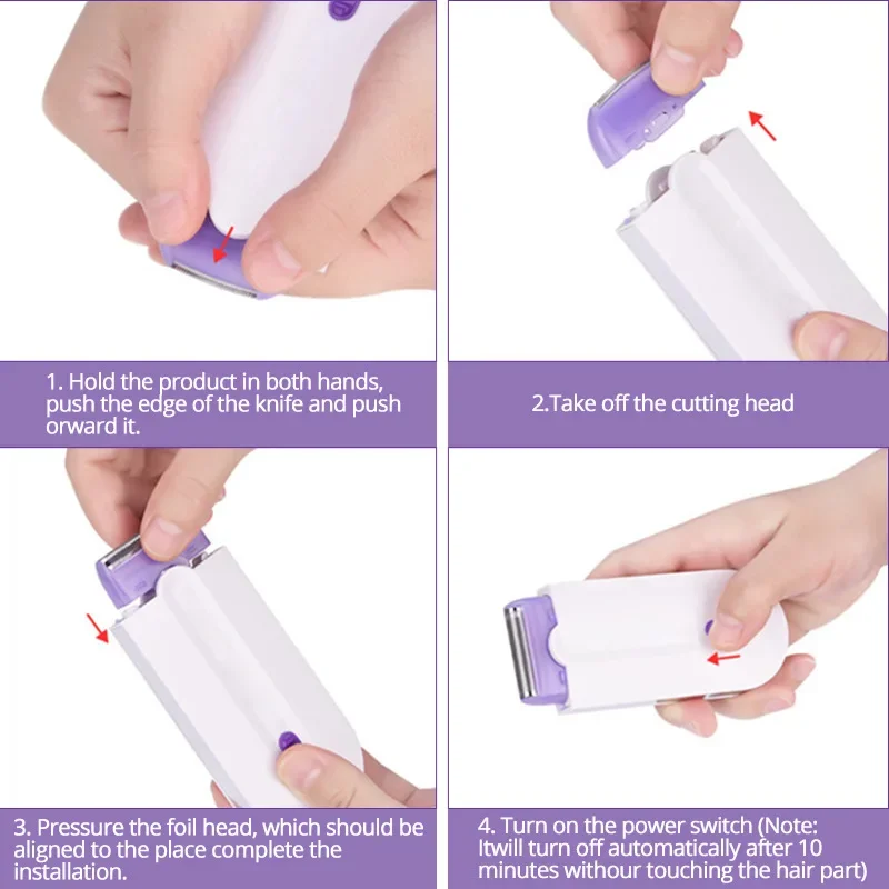 Women's Epilator Painless 2 IN 1 Hair Remover Epilator Body Face Leg Bikini Shaver Hair Removal Hair Trimmer Shaving Device view 5