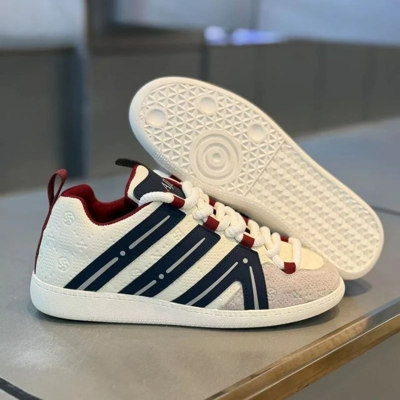 

Original Brand Men's Sports Shoes Trendy Print Lace-up Skateboard Casual Sneakers Rubber Leather Lightweight Training Shoes