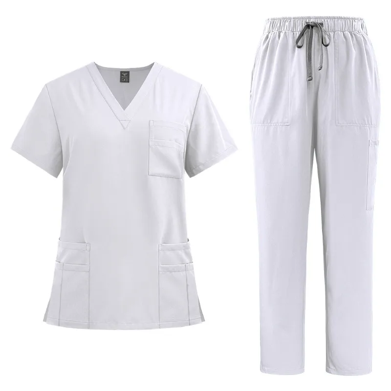 Uniformes quirúrgicos para mujer, conjuntos de Enfermería, pantalón superior, artículos, uniforme médico, batas clínicas para salón de belleza, trajes de hospital