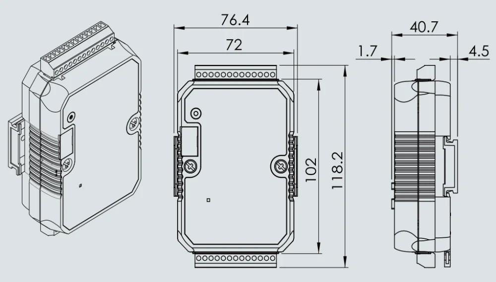 8AI, 4DI Wi-Fi Remote Analog Acquisition I/O Modul (A-1219)