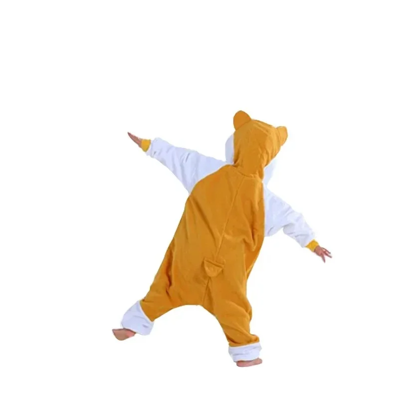Extra Large XXL Men Pajamas Winter Cartoon Costume Raccoon Kigurumi Halloween Hamster Cosplay Animal Onesies  Sleepwear view 5