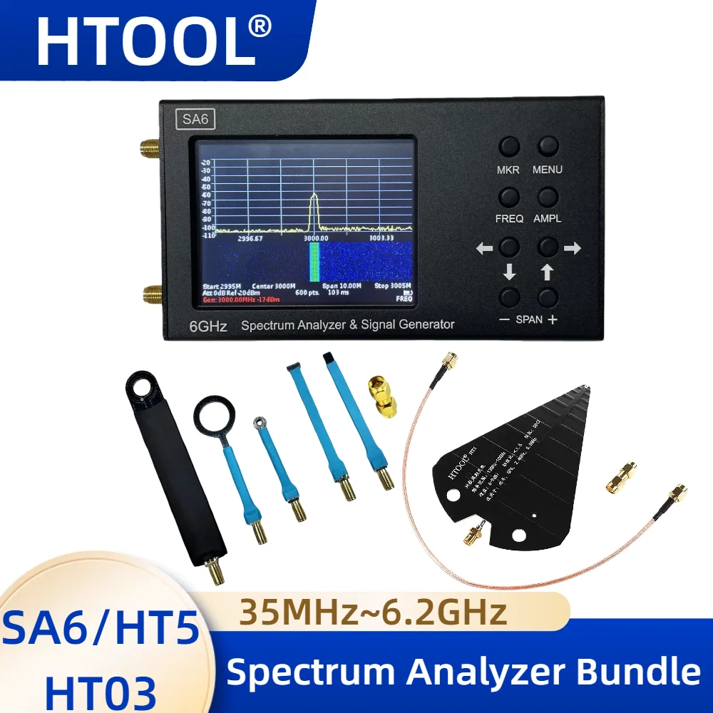 SA6 High-performance, Portable Spectrum Analyzer and Signal Source for Field Testing and Wireless Device Debugging