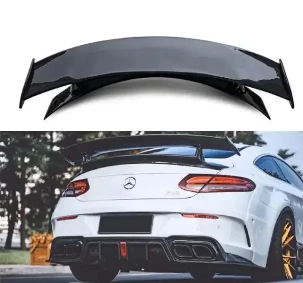 

New！ Real Carbon Fiber Car Rear Wing Trunk Lip Spoiler For Mercedes-Benz W205 C200 C63 C43 C63S Coupe AMG 2Door 2015-2020