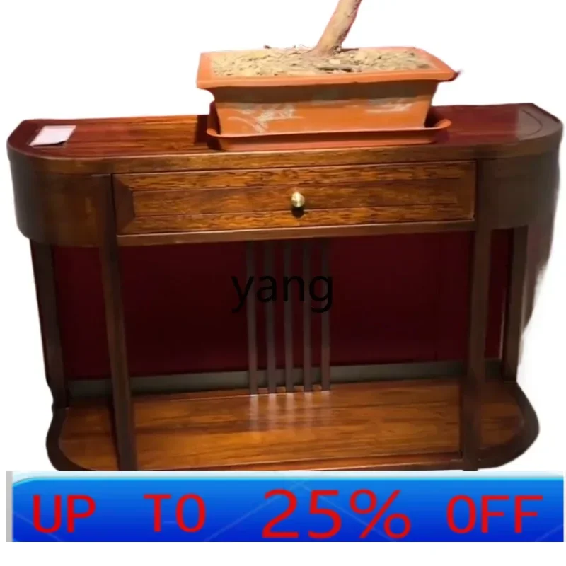 

LH new Chinese ebony wood entrance table solid wood against the wall end view table entry table living room