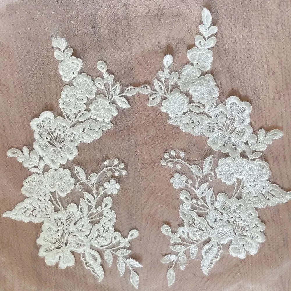 

10 Pieces New High-end Embroidery Lace Decals, DIY Wedding Dresses, Clothing Headwear Accessories embroidery patch