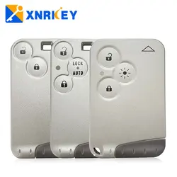 XNRKEY 2/3 Nút Remote Thẻ Chìa Khóa Xe Ô Tô Vỏ Cho Renault Laguna Thay Thế Thông Minh Thẻ Chìa Khóa Có Nắp Đậy Màu Xám/xanh Lưỡi Dao