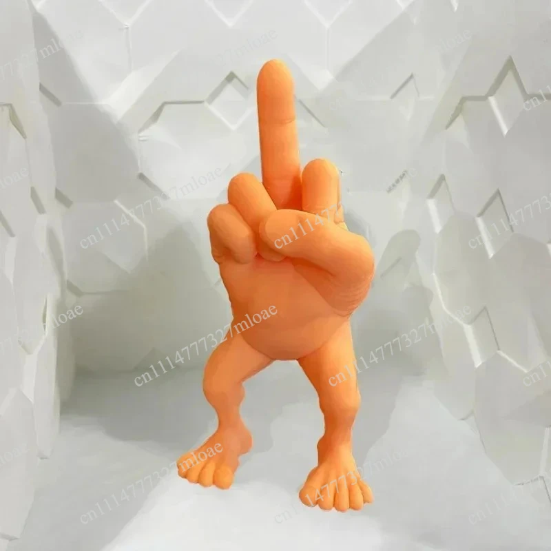 Middle finger character desk resin decoration creative interesting middle finger desktop legs