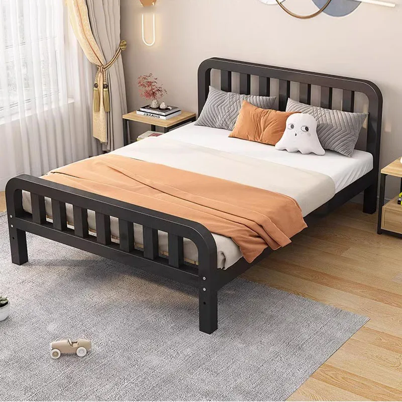 Iron Single Bed Loft Living Room Lazy Nordic Princess Adult Children Cheap Bed Frame Safe Boys Cama Individual Salon Furniture