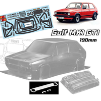 1/10 PC RC shell body Golf MK1 GTI Hatchback 190mm width lampshade Transparent shell body for turing Dirft mst yokomo hpi hsp