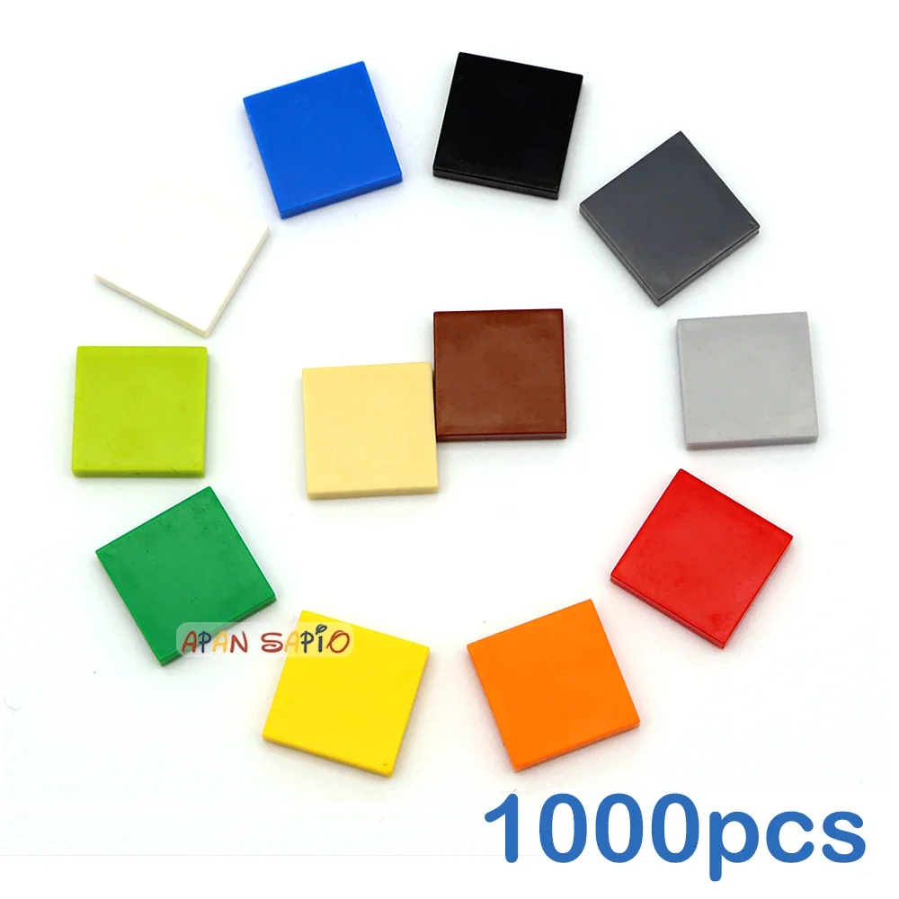 

1000pcs Tile 2x2 DIY Building Blocks Figure Bricks Ceramic Educational Creative Size Compatible With 3068 Toys for Children