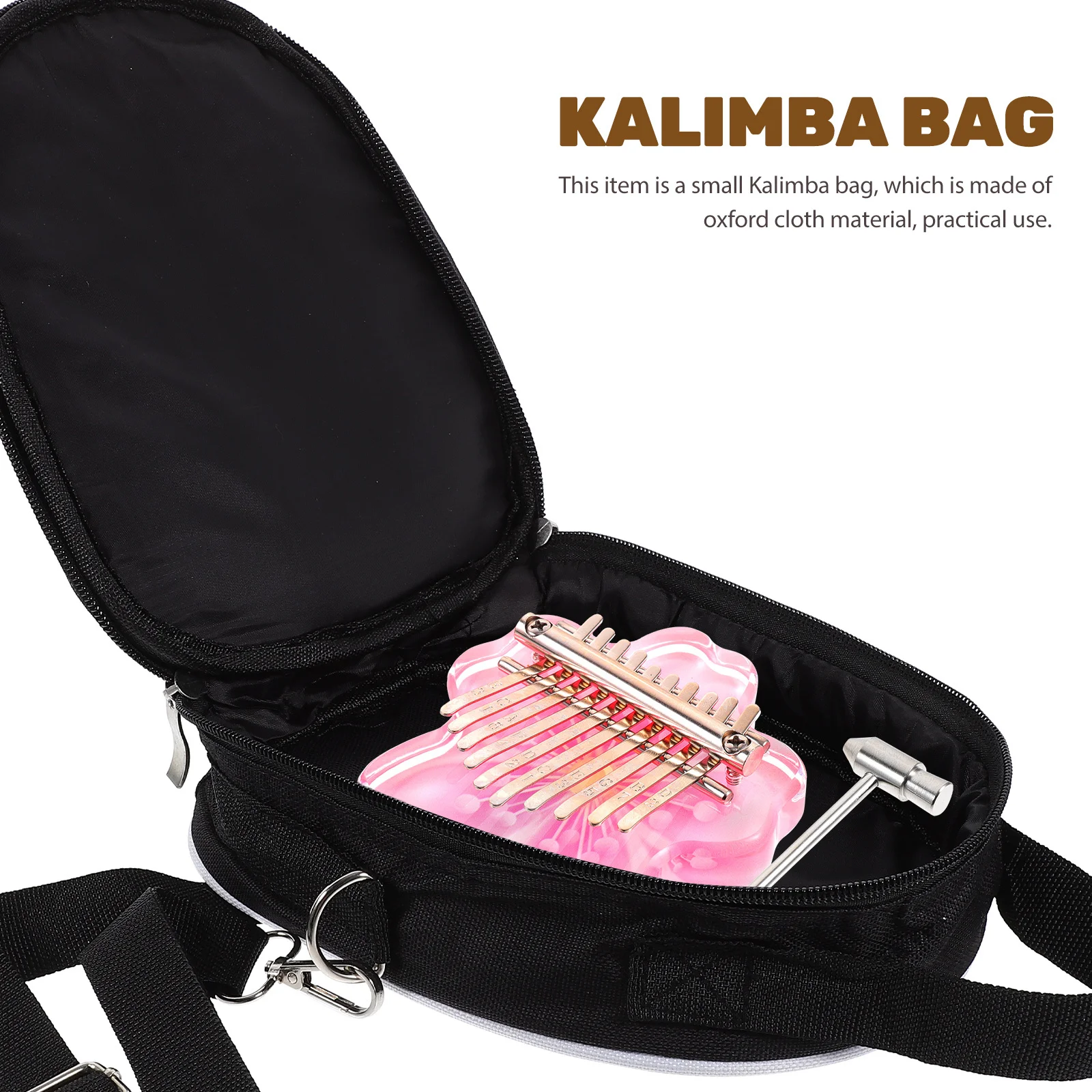 Bolsa pequeña de tela Oxford para guitarra, mochila portátil impermeable con correa, funda Kalimba, bolsa de almacenamiento para instrumentos musicales, 1 Uds.