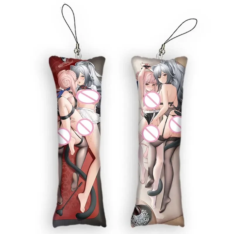 

Arknights Ceylon and Schwarz Dakimakura Mini Keychain Cos Cartoon Pendant Print Hanging Ornament Cute Small Body Pillow Pendant