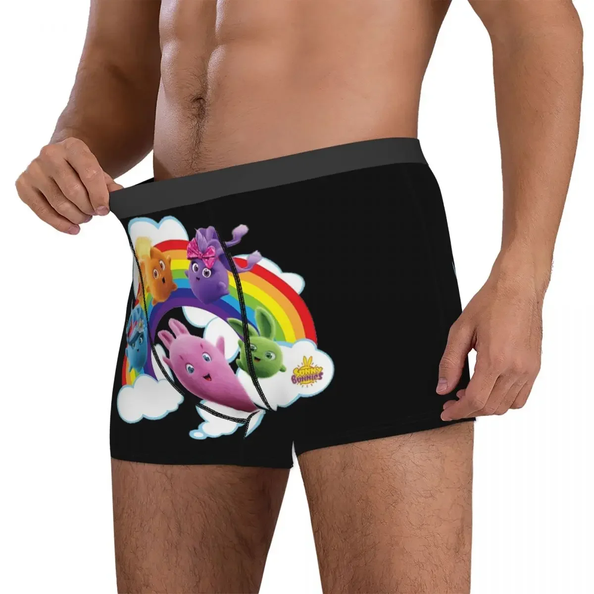 Boxer Underpants Shorts Sunny Bunnies (9) Panties Male Ventilate Underwear for Homme Man Boyfriend Gifts