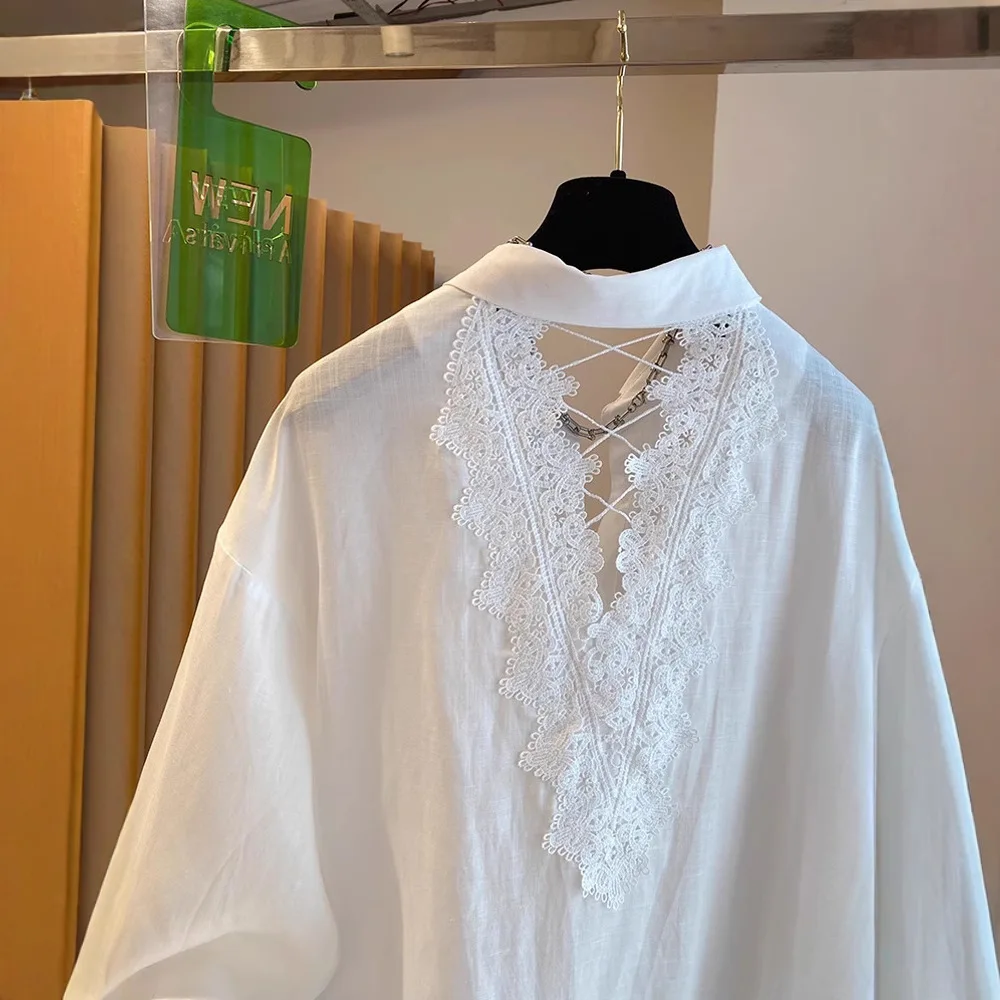 Women Tops Blouses Fashion Lace Casual Long Sleeve Office Lady OL Shirts Slim Blusas Camisas De Mujer