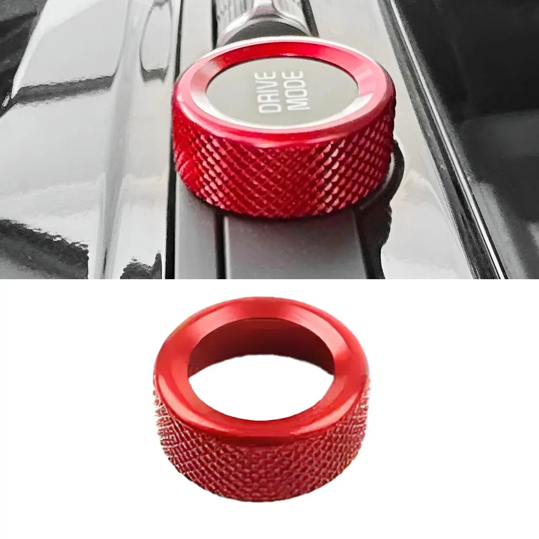

Gear Shift Drive Mode Switch Knob Button Ring Cover Trim Decor Accessory Fit for Kia K5 2021-2023 2024 2025 Red Aluminum Alloy