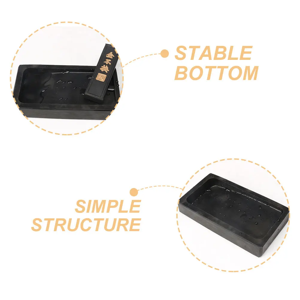 

1 set Inkstone Set With Ink Stick, Portable Chinese Calligraphy Inkslab For Writing Painting, Grinding Ink Stone For Students