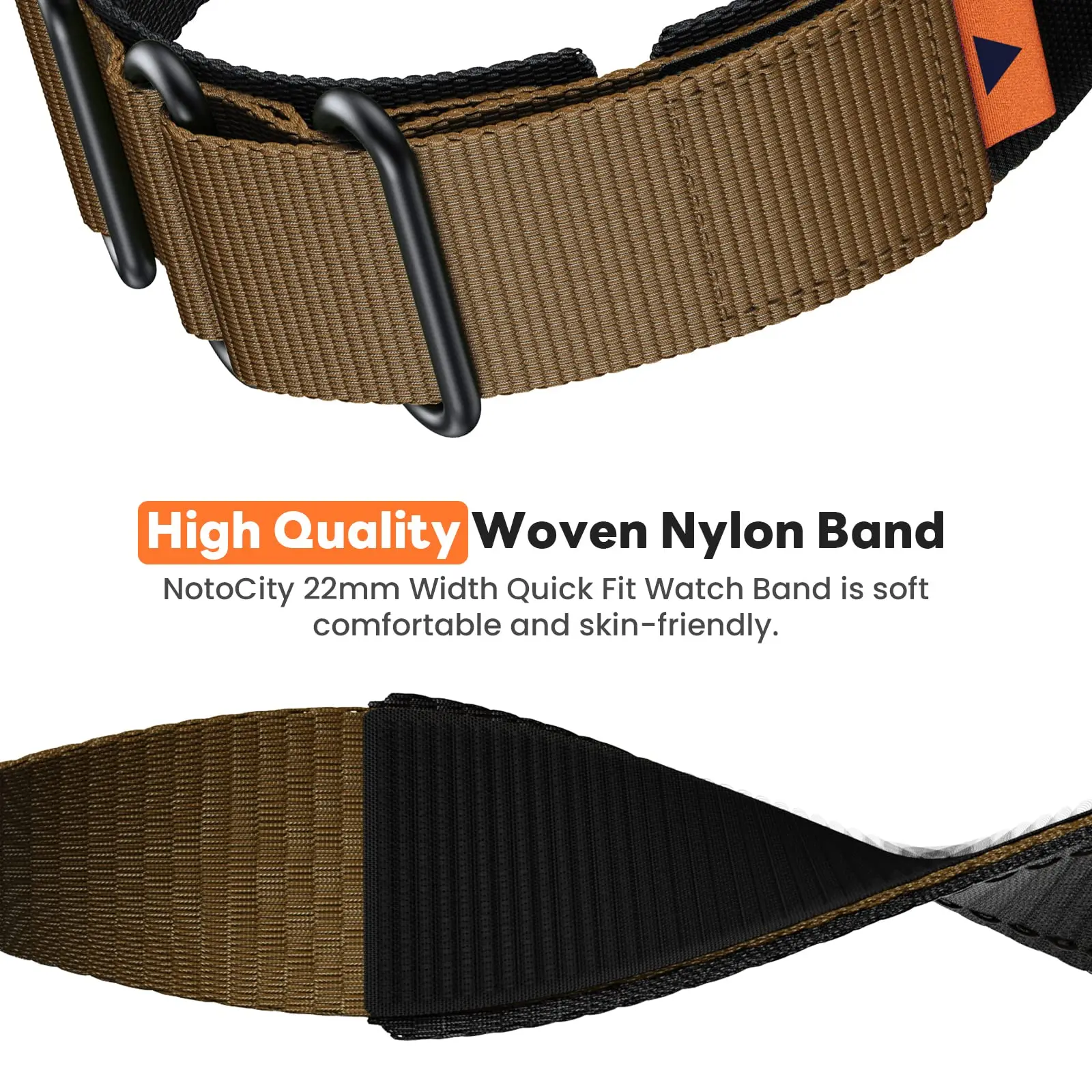 حزام ساعة نايلون ممتاز 22 مم 26 مم، لـ Garmin Fenix 5 6 7، 5X 6X 7X - مثالي للأنشطة الخارجية EnduroBAND