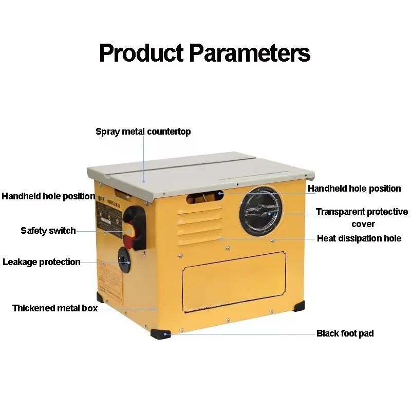 Fully Upgraded CBXXF-11 Smooth and Flat Cutting Table Saw Machine With Dust Proof Safety Cover and Added Brushes Inside