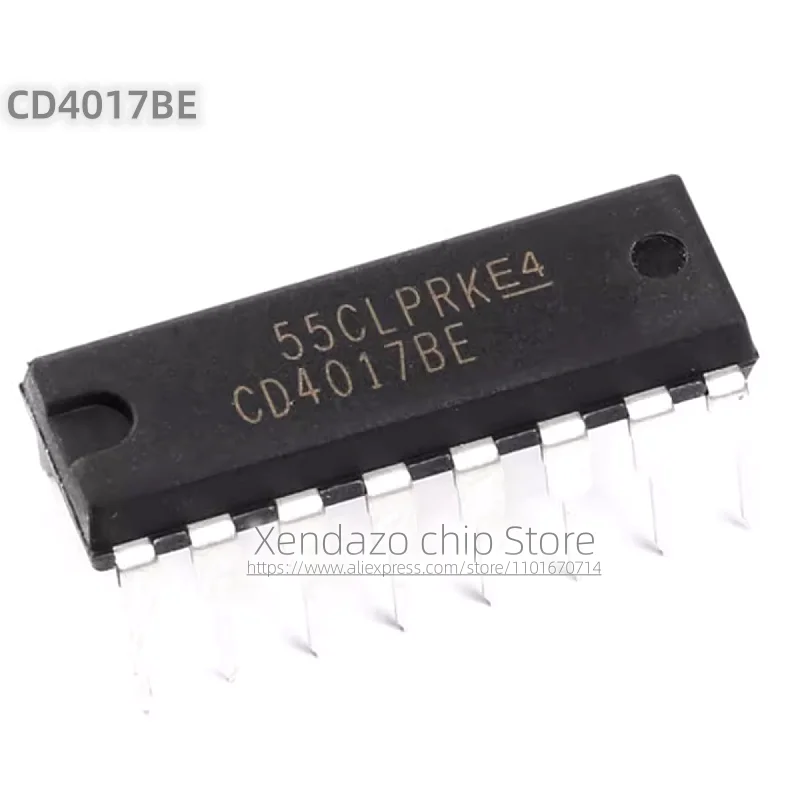 10pcs/lot CD4017BE DIP-16 package Original genuine Counter Divider Decimal chip