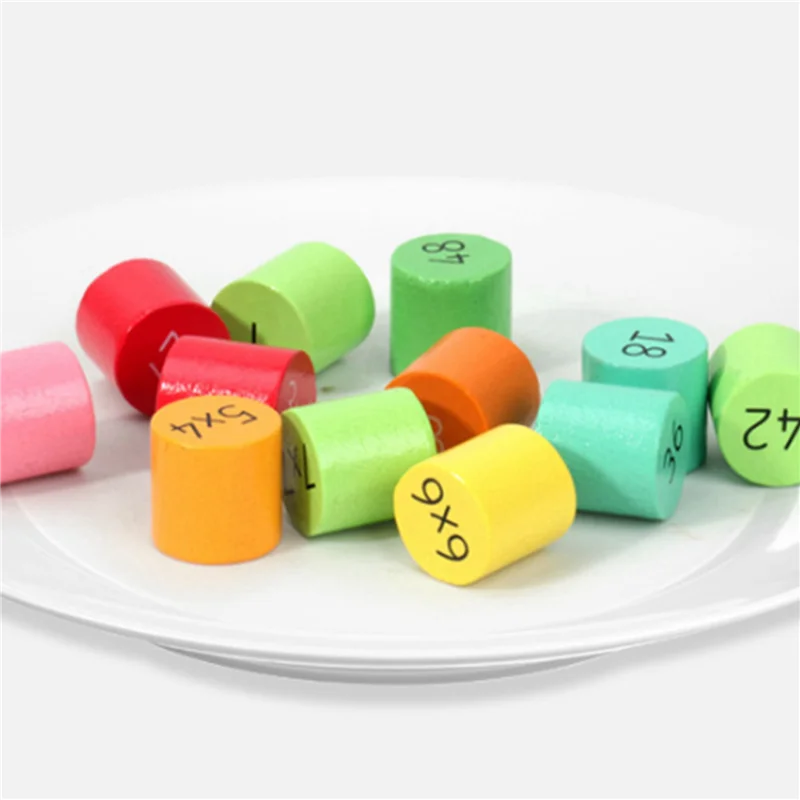 AS96-2X matemáticas 9X9 tablero de multiplicación mesa matemáticas Montessori aprendizaje de madera educación temprana Digital de madera