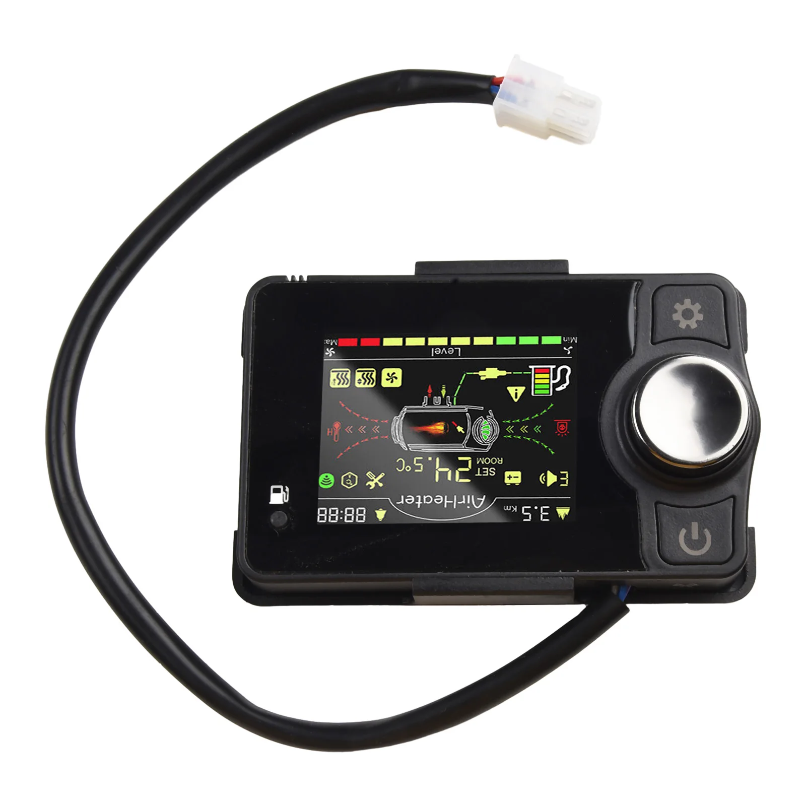 Practical Quality Useful LCD Monitor Parking Controller LCD Switch 12-24V 5 Wires Black Car Air Diesel Heater Parts