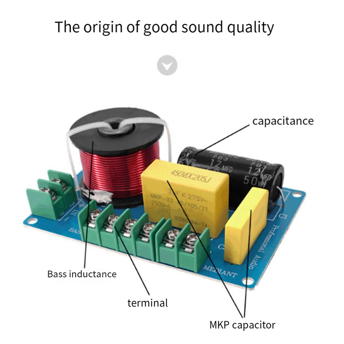 200W 3 Way High Speaker Frequency Divider, Audio Splitter Filter Circuit Board for Home Theater DIY Speaker CrossoverJAS