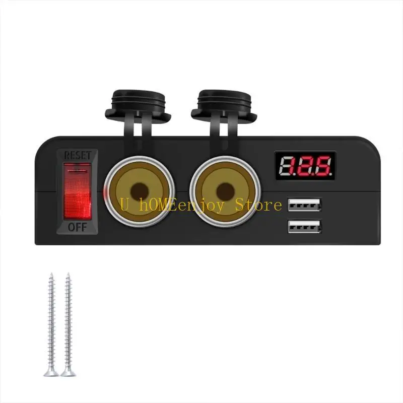 

B0KF 12 В 24 В двойная розетка и двойная розетка USB зарядное устройство со светодиодными переключателями включения/выключения