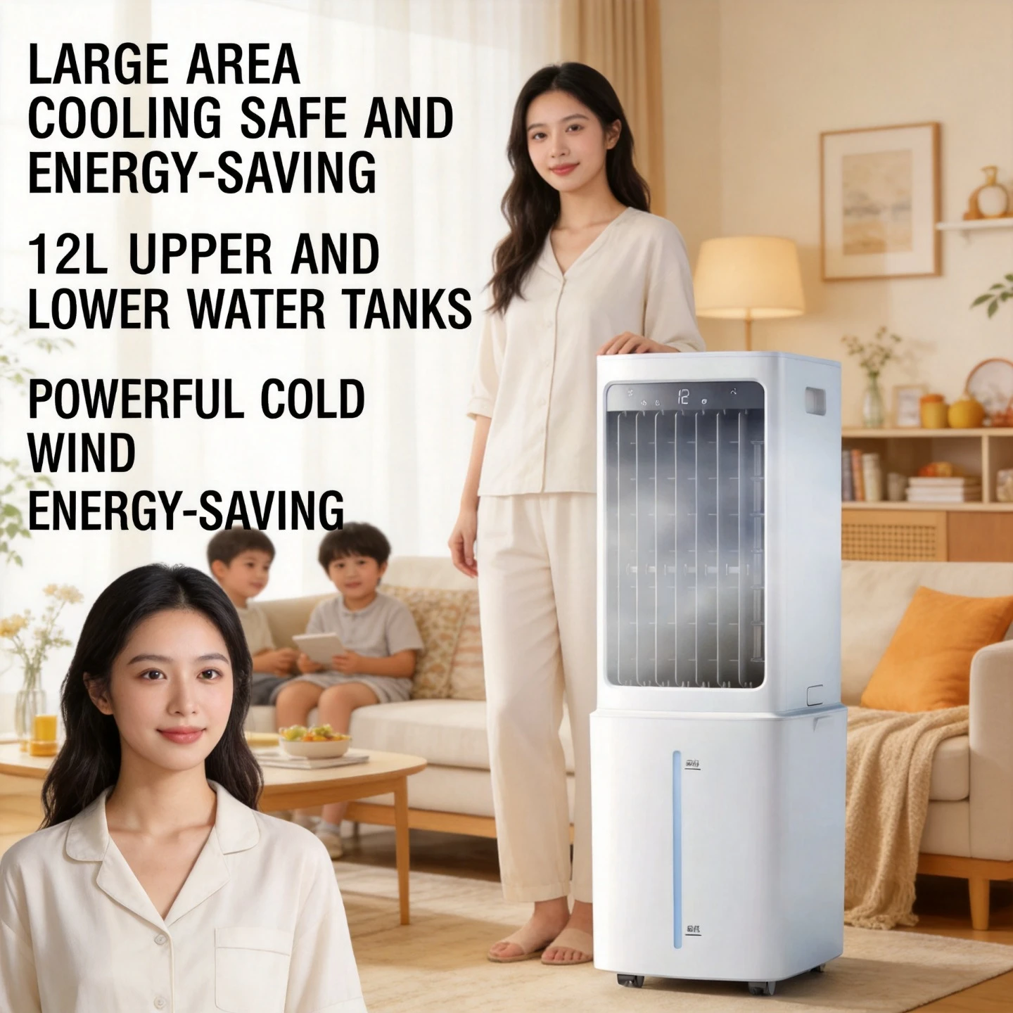 2026 New Household Evaporative Air Cooler Portable Water Cooling Air Conditioner Fan Mobile Mini Cold Air Fan For Indoor Home