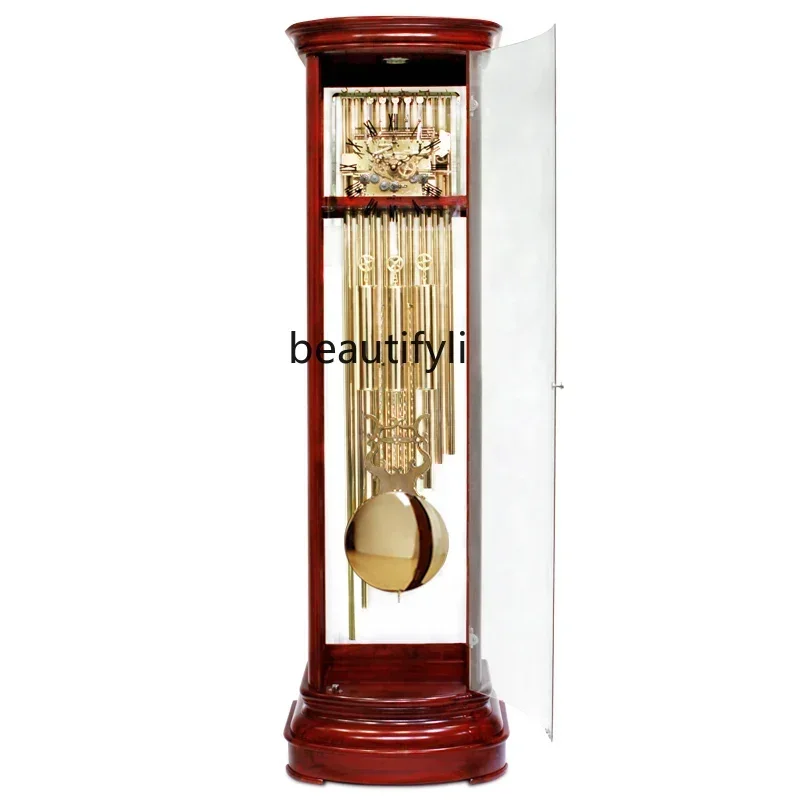 cc182R European floor clock living room modern, Helmler movement high-end light luxury mechanical floor clock HG519 R