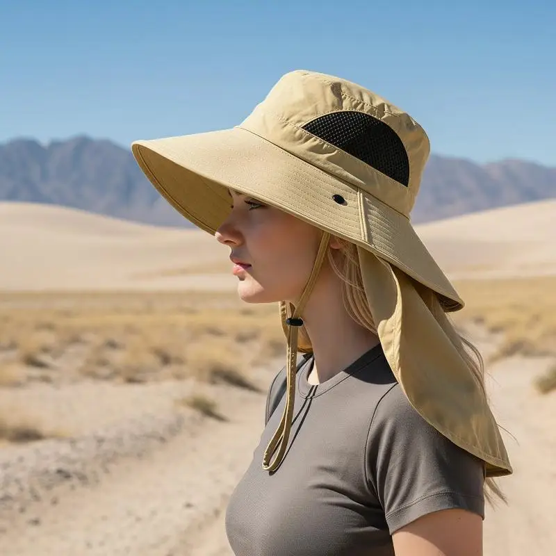 Summer UV Protection Hiking Hat Quick-drying Wide Brim Outdoor Visor Bucket Hats