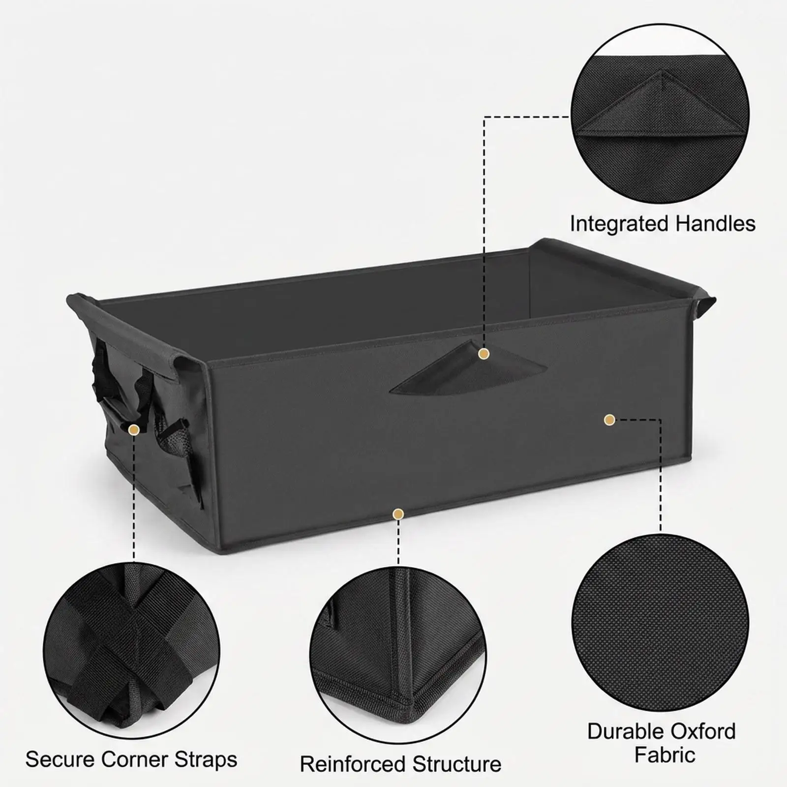 Foldable Wagon Liner 600D Oxford Utility Cart Replacement Cloth Pocket Bag for Beach Garden Use