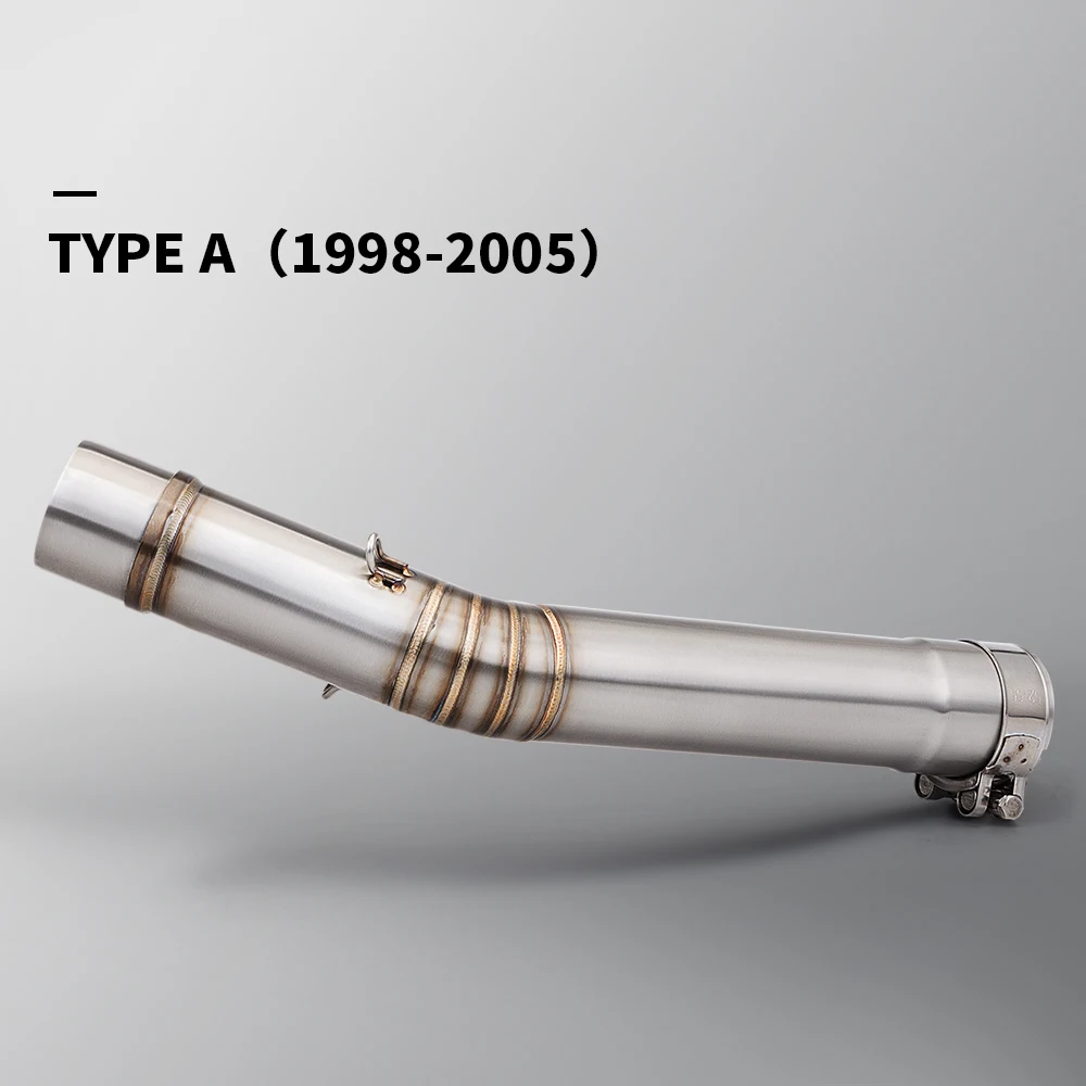 Stainless Motorcycle Exhaust Escape Mid link pipe Moto Muffler Connect For YZF R6 YZF-R6 1998 1999 2000 2001 2002 2003 2004 2005 view 4