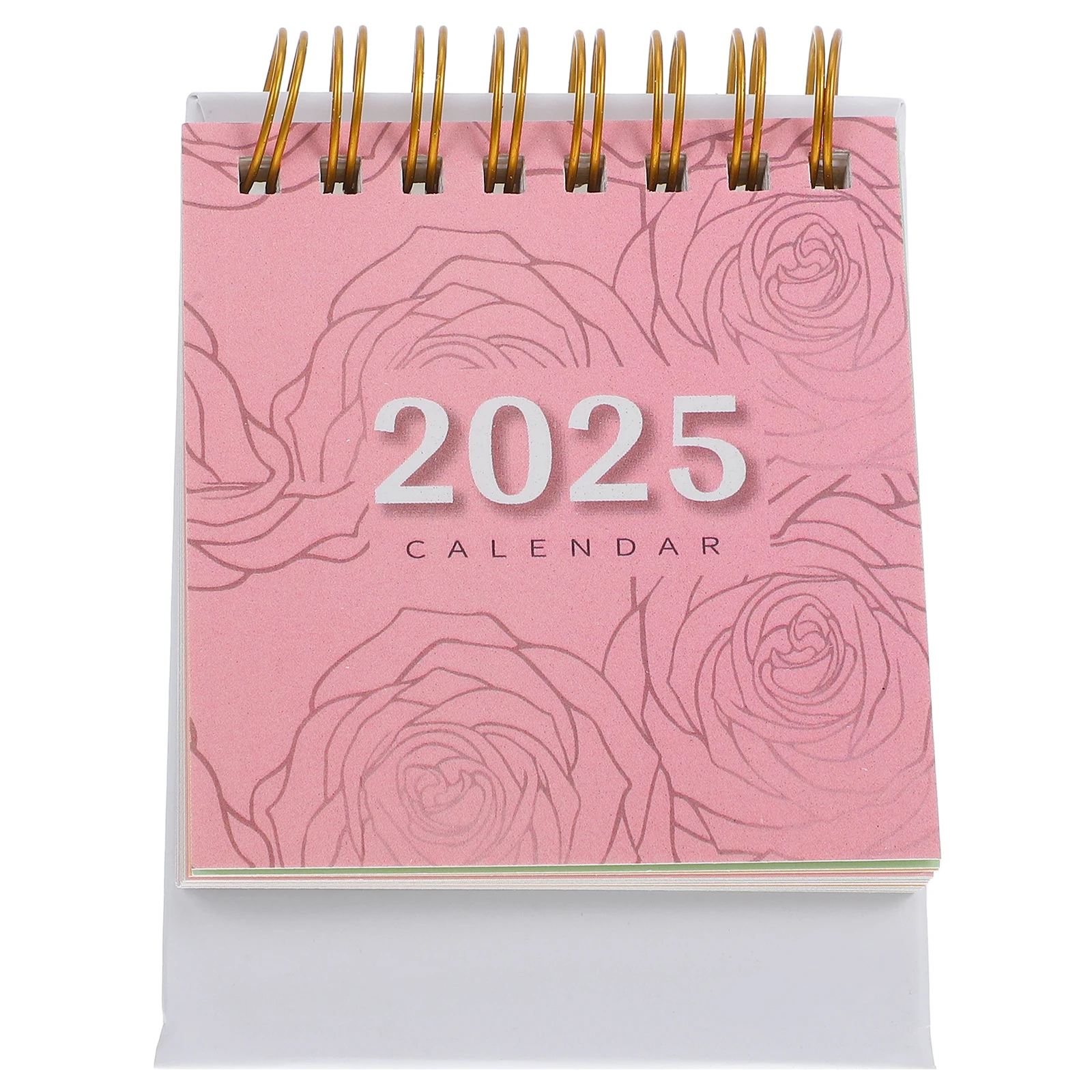 

Pink Rose Calendar 2025 Daily Planner Schedule Table Traditional Stand up Chinese Decorative Calendars