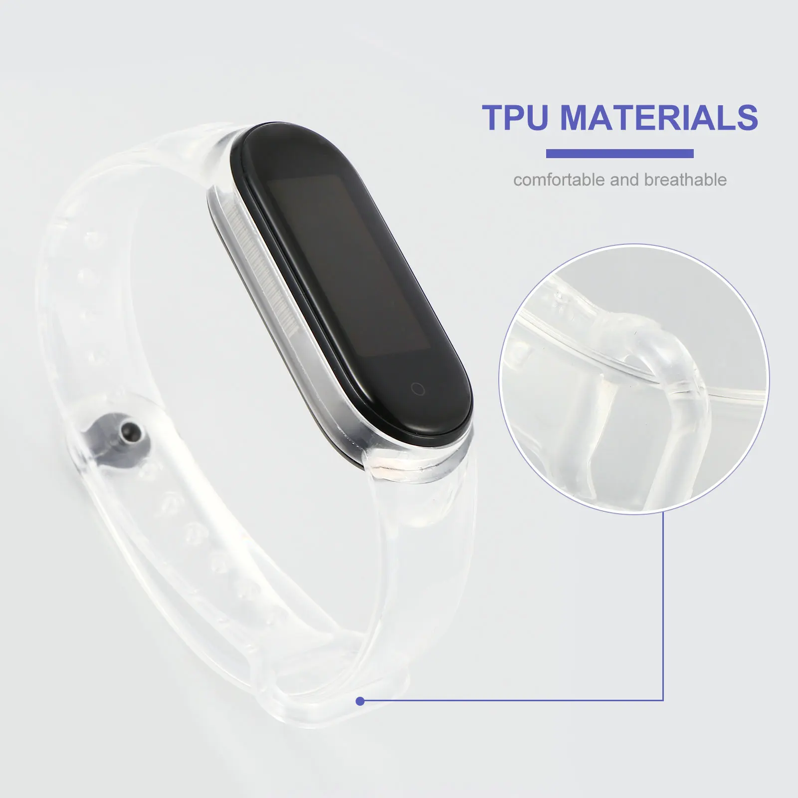 

Simple Transparent Watch Strap Woman Tpu Watchband Replacement Wrist