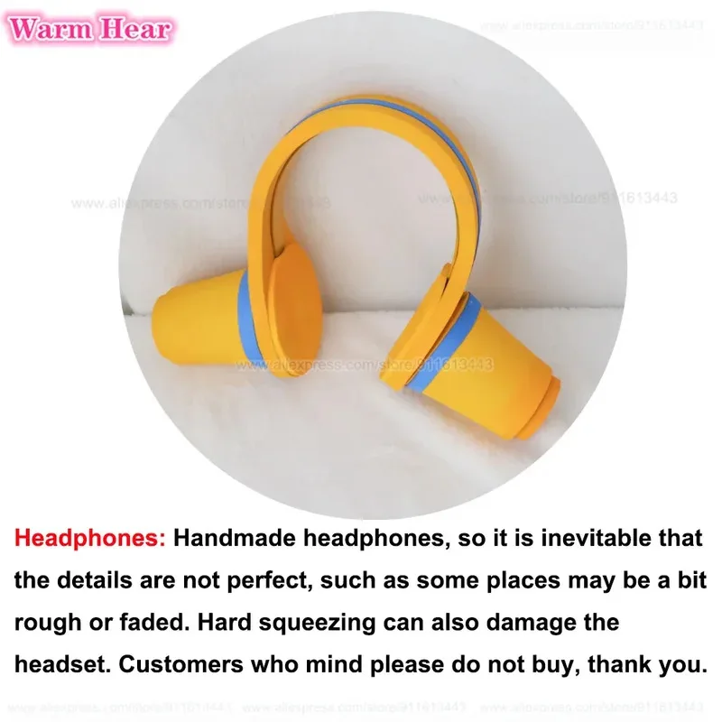 Wig Wanita Pesta Halloween Rambut Sintetis Panjang Merah Muda Merah Cosplay Tahan Panas Alat Peraga Headphone Uta + Topi Wig Ir;l5