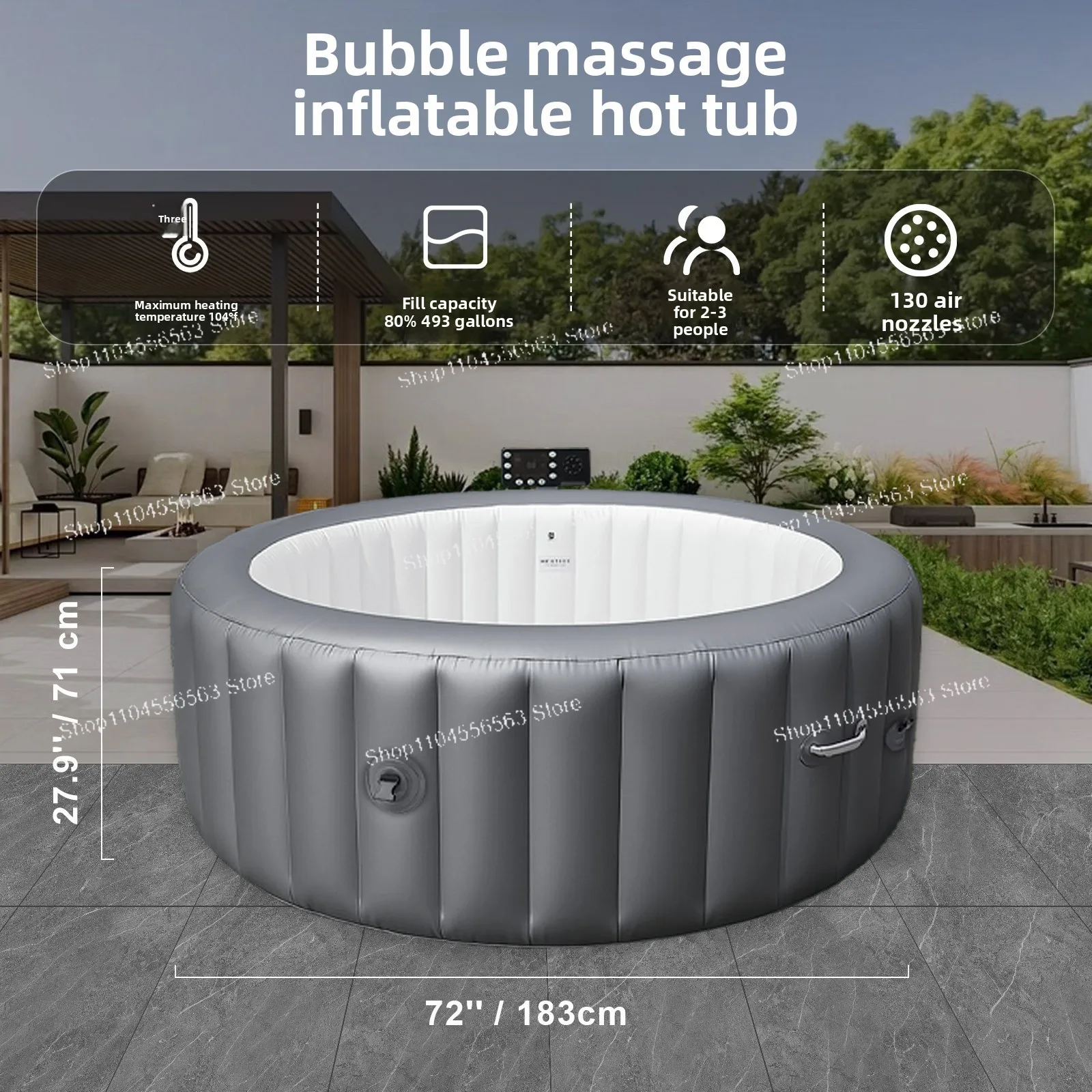 Home Bathroom Jacuzzi - Inflatable SPA Pool Inflatable Jacuzzi SPA
