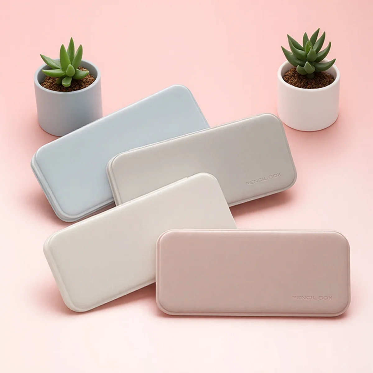 STONEGO Multifunktions-Rechteck-Federmäppchen, kreative Kunststoff-Stiftbox, Make-up-Organizer, Schulbedarf