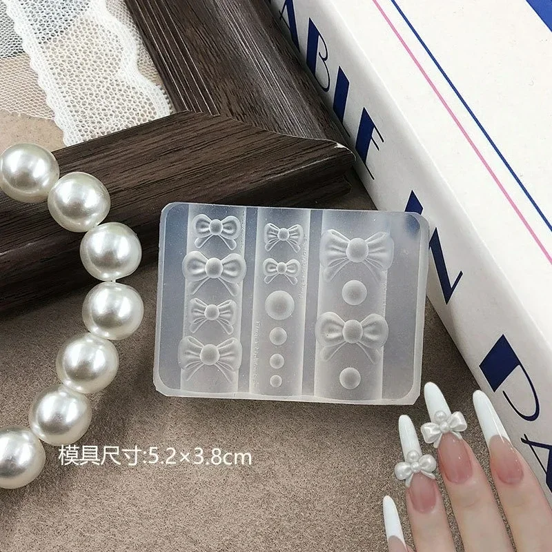 Trendy Nail Mold 3D Silicone DIY Carving Butterfly Knot Nail Art Decor Stencils Reusable Manicure Template Tools