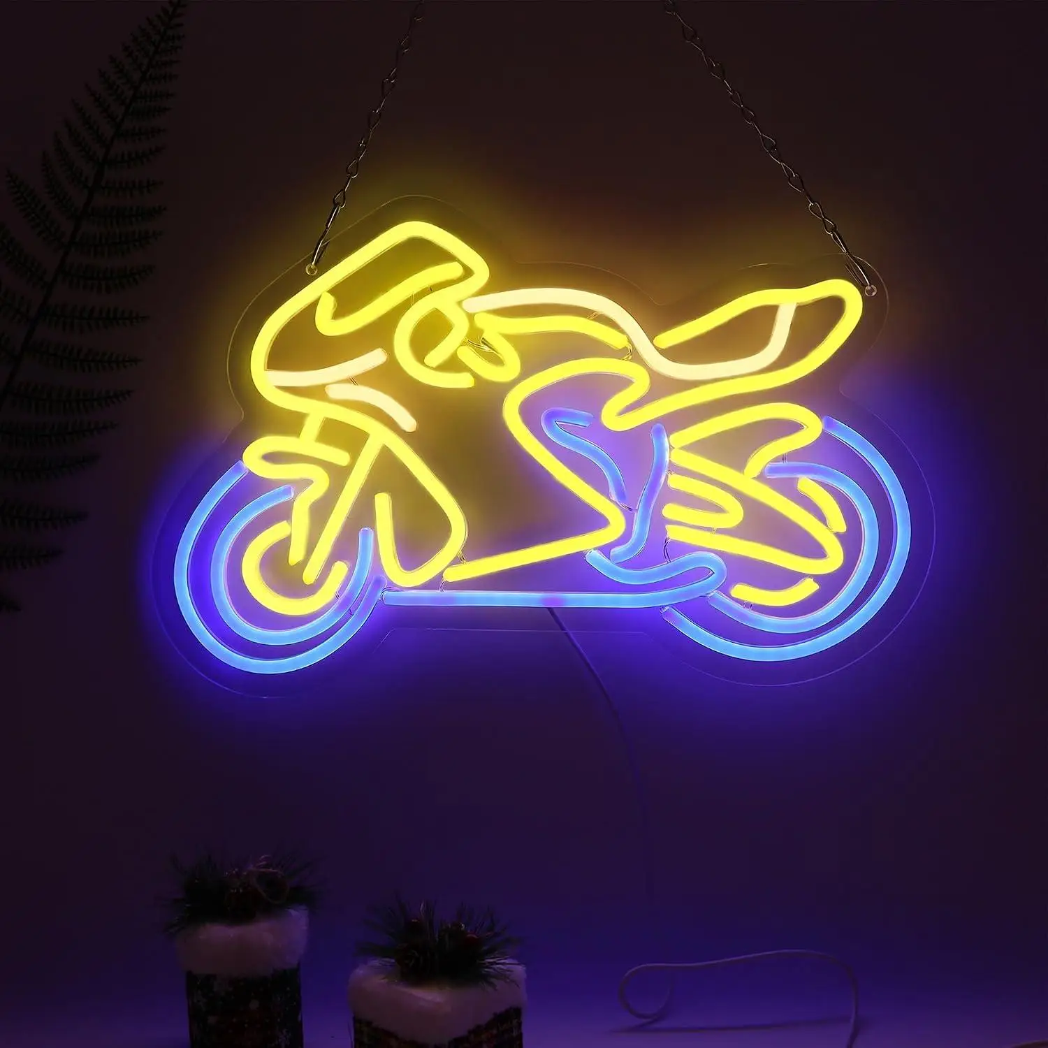 Sports Racing Motorcycle Neon Sign Dimmable LED Lights For Man Cave Bar Sports Studio Bedroom Repair Shop Wall Decoration Gifts
