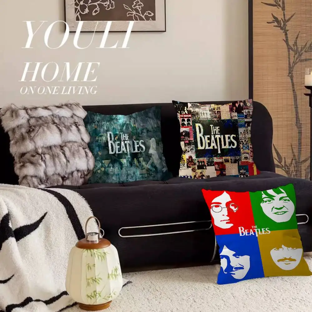 

T-The-B-Beatles Rock Band Pillow Gift Home Office Decoration Bedroom Sofa Car Cushion Cover Case 45x45
