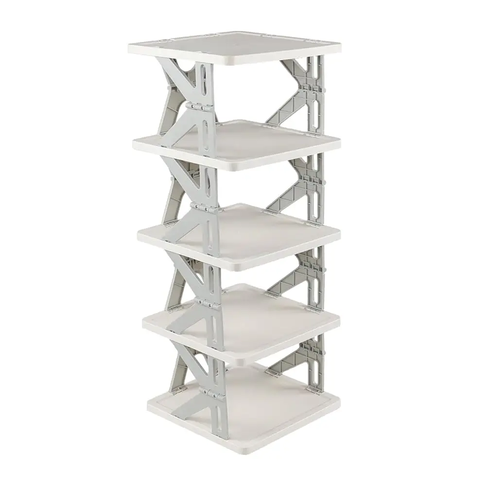 

Collapsible Shoe Rack, 5-Tier Multifunctional Free Standing Shoe Shelf Storage Organizer For Bedroom, Entryway, Closet, Living