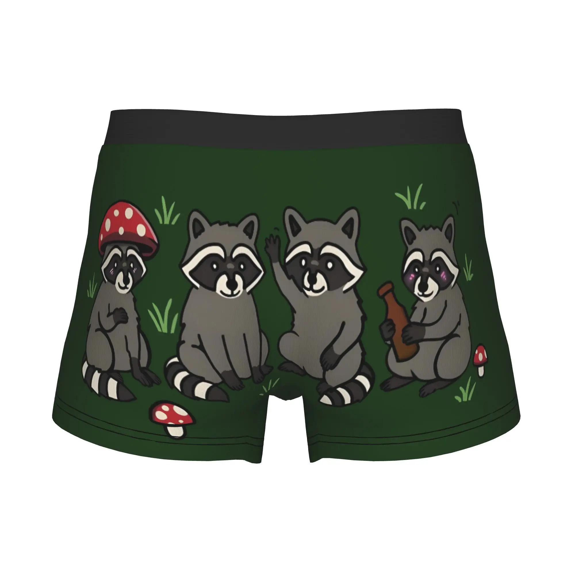Raccoon Friends Underwear Male Printed Forest  Boxer Briefs Shorts Panties Soft Underpants