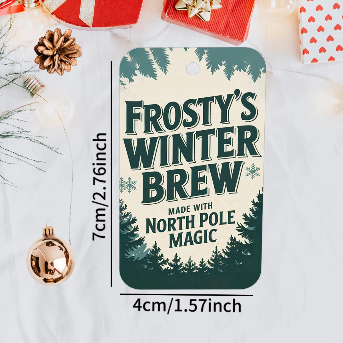 50 Stück Weihnachts-Hängeetiketten mit Seil, für Geschenkverpackungsbeutel, frohe Weihnachtsbäume, Dekoration, Heimparty, Feier, DIY-Dekoration – Detail 5