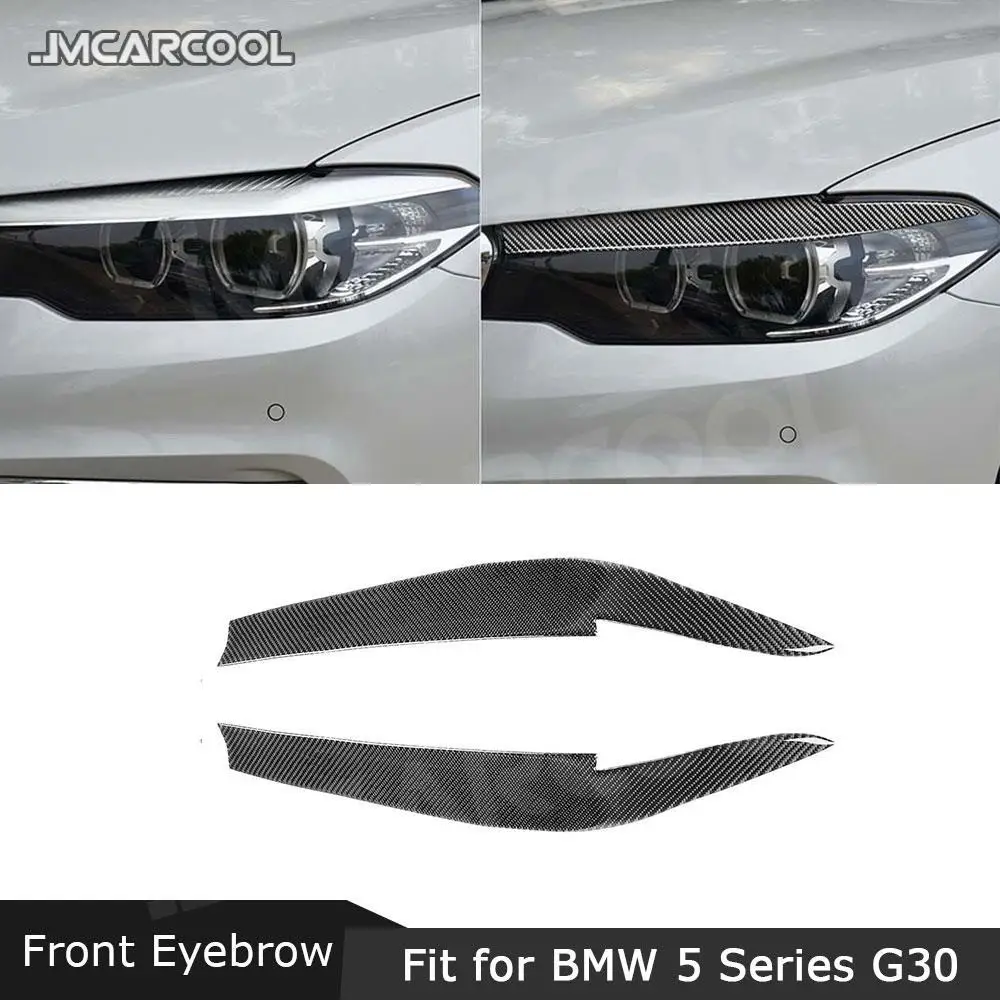 

JMCARCOOL углеродное волокно передний бампер брови крышка фары наклейки для BMW 5 серии G30 G38 2017 2018 2019