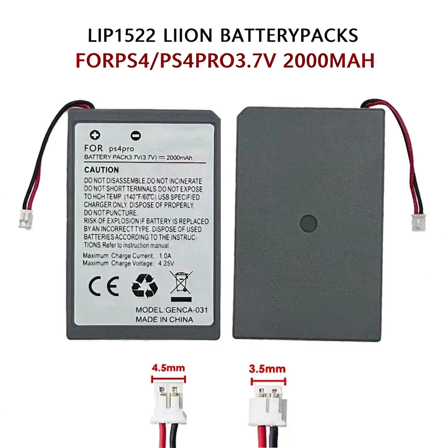 LIP1522 PS4/PS4Pro Battery KCR1410 Dualshock4 V1 V2 Wireless Controller Replace Battery for Playstation GamePad 4 CUH-ZCT2