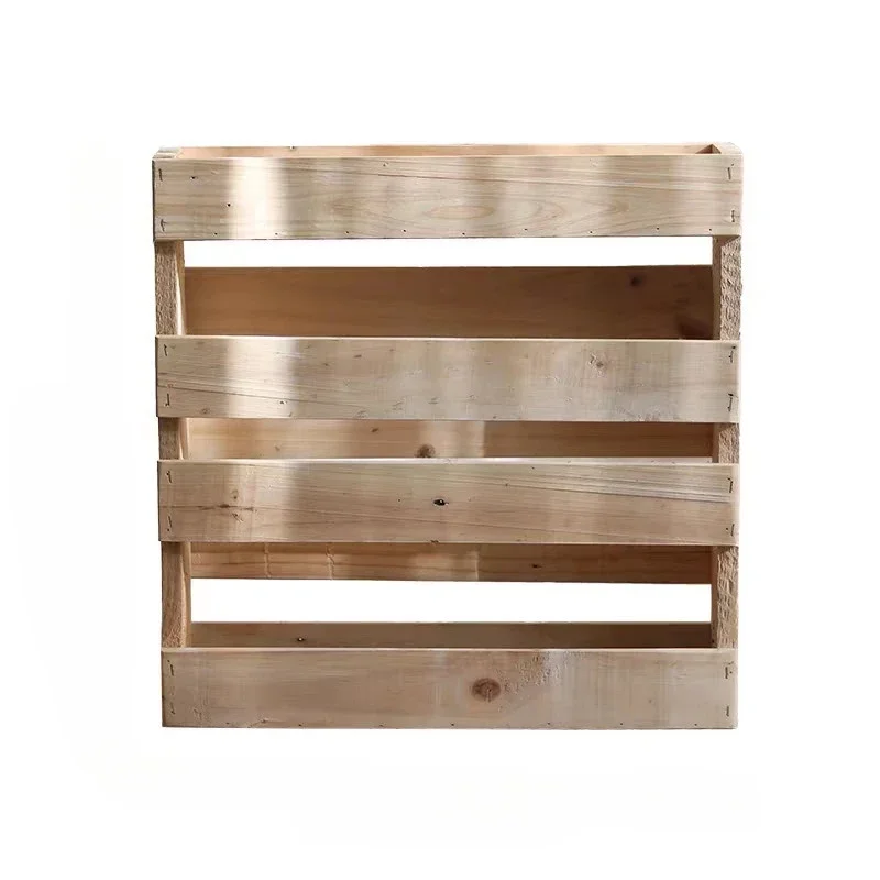 Solid wood flower stand flower slot high and low flower pot floor partition balcony garden terrace space display decoration