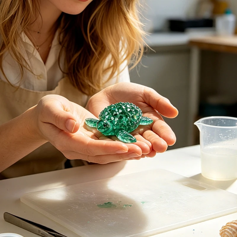 Marine Life Epoxy Turtles Mold with 3D Shell Detail for Creative Casting E0BF