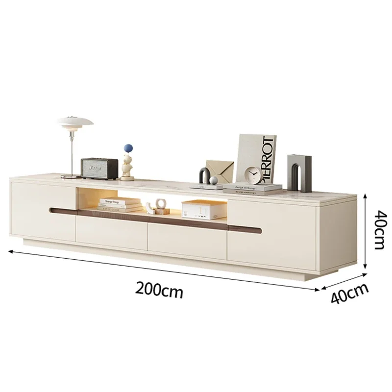 Lemari Tv ruang tamu putih, hiasan televisi minimalis lantai kamar tidur rumah Tv laci vertikal Mueble