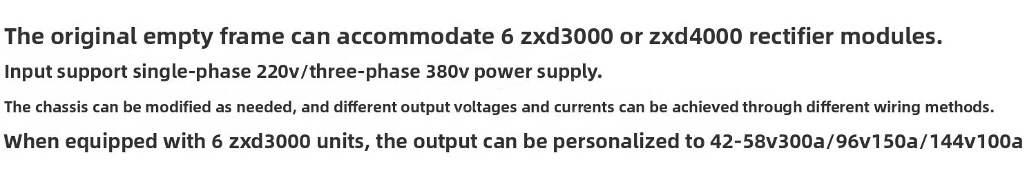 6-Slot power supply ZXD3000/ZXD4000 48V/300A/450A